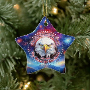 Ornement En Céramique La Terre Des Hommes Libres Feu D'artifice Aigle Br
