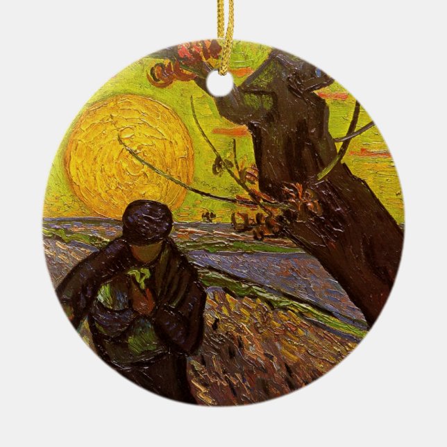 Ornement En Céramique La tour par Vincent van Gogh (Devant)