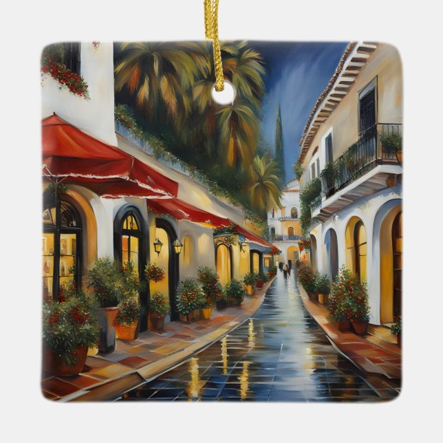 Ornement En Céramique La vieille ville de Marbella (Devant)