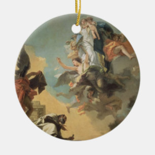 Ornement En Céramique La Vierge de Carmel donnant l'omoplate au Ble