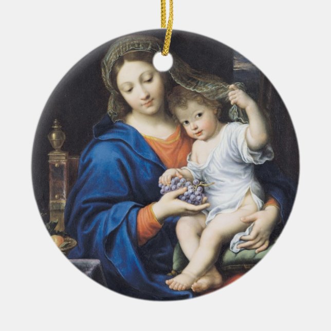 Ornement En Céramique La Vierge des raisins, 1640-50 (Devant)