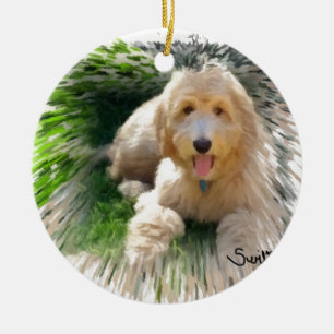 Ornement En Céramique Labradoodle Goldendoodle