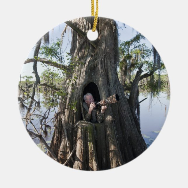 Ornement En Céramique Lac Caddo, aveugle à la chasse (Devant)