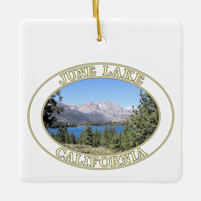 Ornement En Céramique Lac de juin et Sierra Nevada orientale (Devant)