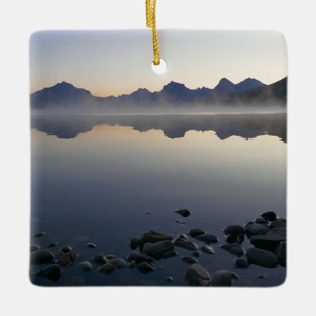 Ornement En Céramique Lac McDonald à Sunrise II (Devant)