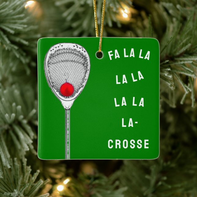 Ornement En Céramique Lacrosse Goalie Collectif (Arbre)