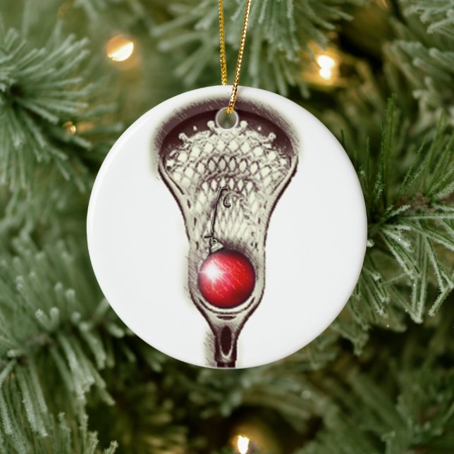 Ornement En Céramique Lacrosse Merry Lax-mas (Arbre)