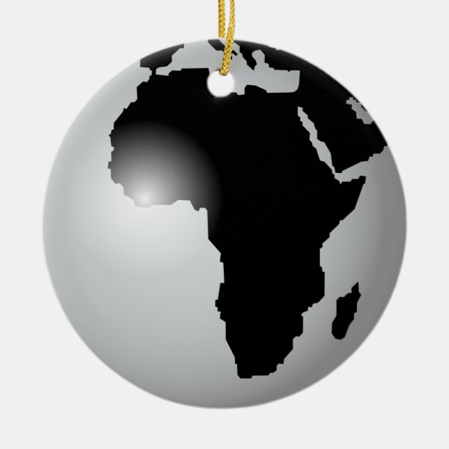 Ornement En Céramique L'Afrique (Devant)