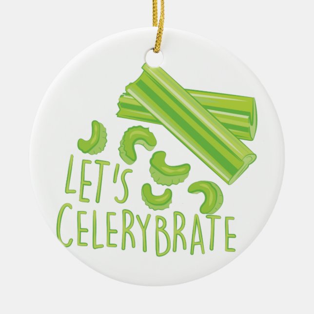 Ornement En Céramique Laisse Celerybrate (Devant)