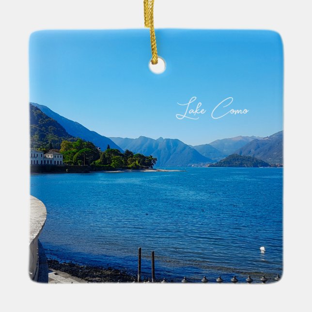 Ornement En Céramique Lake Como Italy Landscape Mountains (Devant)
