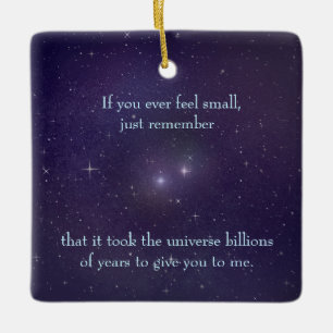 Ornement En Céramique L'amour aussi grand que l'univers Starry personnal