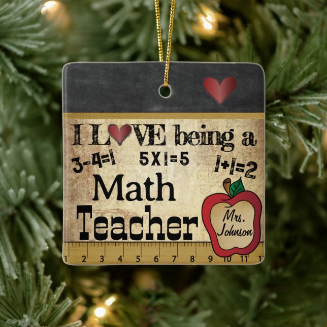 Ornement En Céramique L'amour étant un enseignant en mathématiques (modi (Arbre)