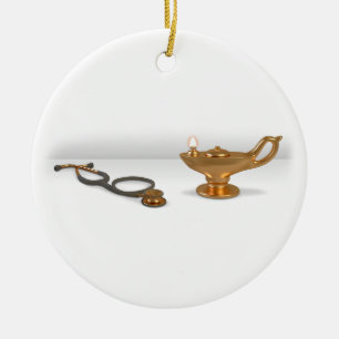 Ornement En Céramique Lampe et stéthoscope de soins