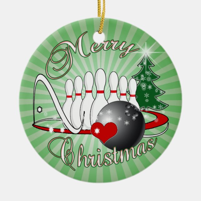 ORNEMENT EN CÉRAMIQUE LANCEUR/JOYEUX NOËL DE ROULEMENT (Devant)