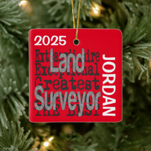 Ornement En Céramique Land Surveyor Extraordinaire CUSTOM