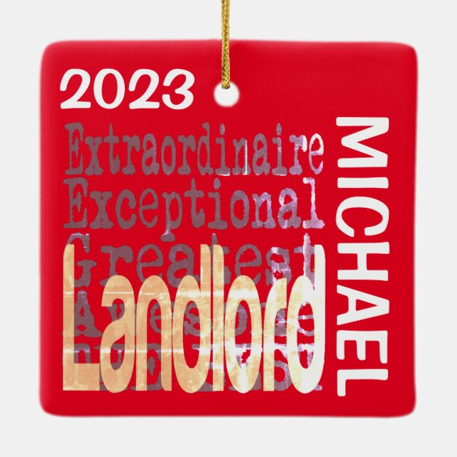 Ornement En Céramique Landlord Extraordinaire CUSTOM (Dos)