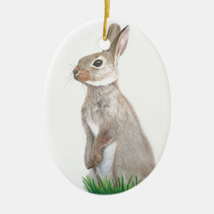Ornement En Céramique Lapin