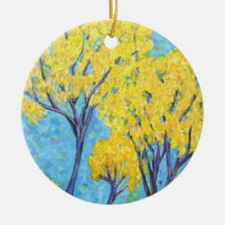 Ornement En Céramique L'arbre jaune de Jolie