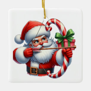 Ornement En Céramique L'archer préféré du Père Noël personnalisé