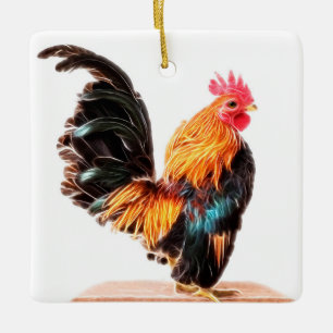 Ornement En Céramique L'art lumineux du poulet