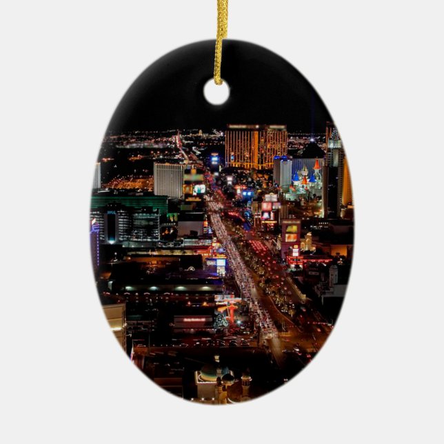 Ornement En Céramique Las Vegas par nuit (Devant)