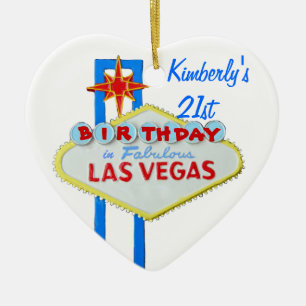 Ornement En Céramique Las Vegas Vingt et unième naissance