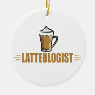 Ornement En Céramique Latte de café amusante