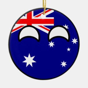 Ornement En Céramique L'Australie Geeky tendante drôle Countryball