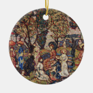 Ornement En Céramique L'automne par Maurice Prendergast, Vintage Fine Ar