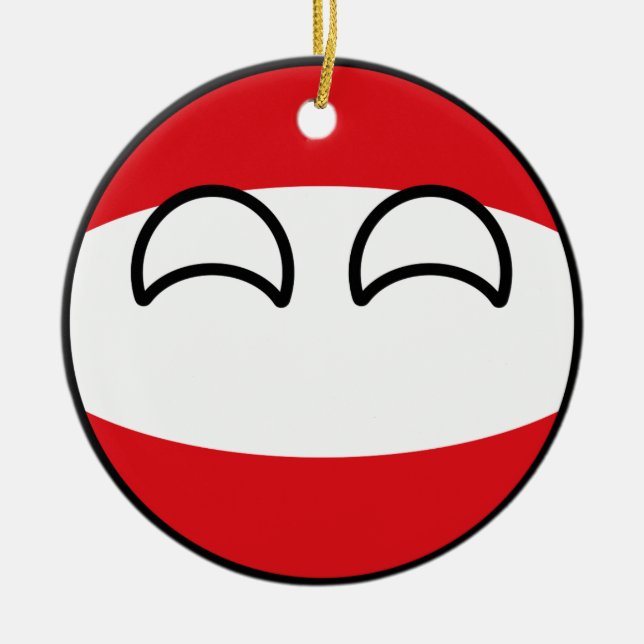 Ornement En Céramique L'Autriche Geeky tendante drôle Countryball (Devant)
