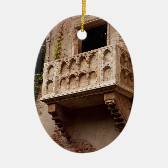 Ornement En Céramique Le Balcon de Juliette, où est Roméo ? (Devant)