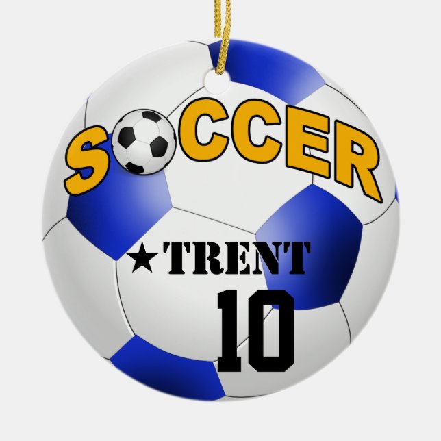Ornement En Céramique Le ballon de football de do-it-yourself (Devant)