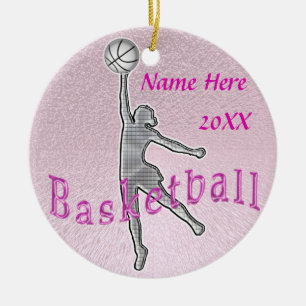 Ornement En Céramique Le basket-ball personnalisé ornemente l'ANNÉE et