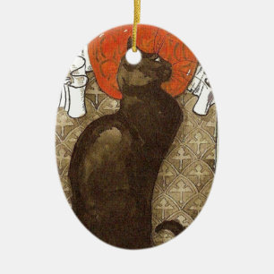 Ornement En Céramique Le chat de Steinlein - art Nouveau