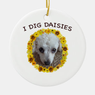 Ornement En Céramique Le chien de caniche de tasse de thé creuse des