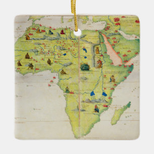Ornement En Céramique Le continent de l'Afrique
