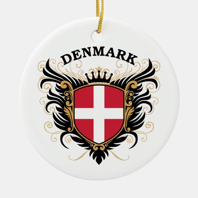 Ornement En Céramique Le Danemark (Devant)