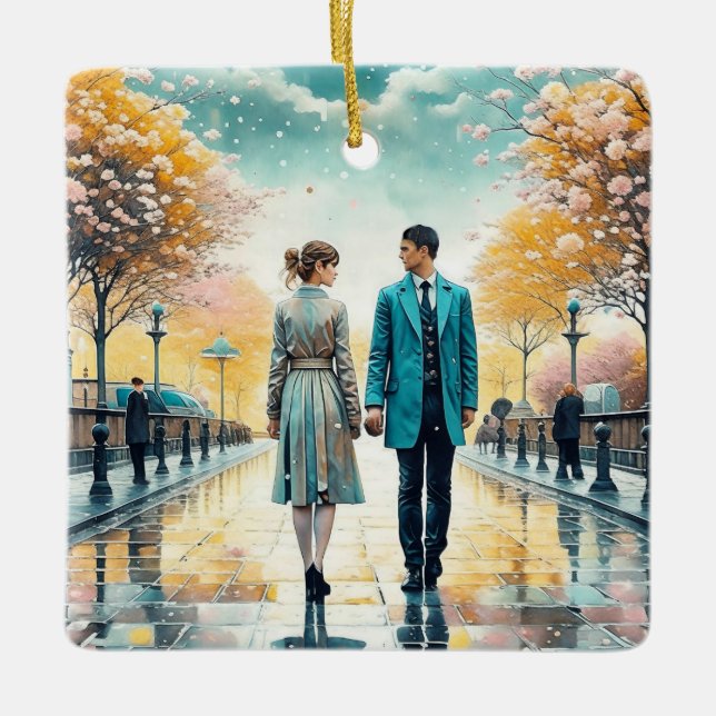 Ornement En Céramique Le destin nous a réunis (Devant)