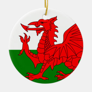 Ornement En Céramique Le dragon rouge [drapeau du Pays de Galles]