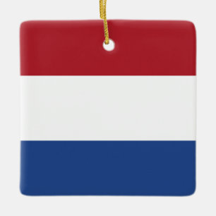 Ornement En Céramique Le drapeau Pays-Bas (néerlandais)