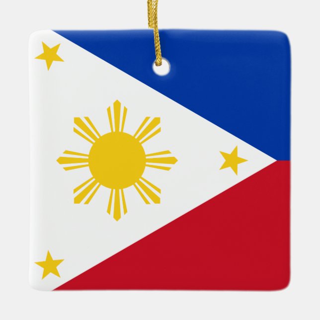 Ornement En Céramique Le drapeau philippin (Devant)