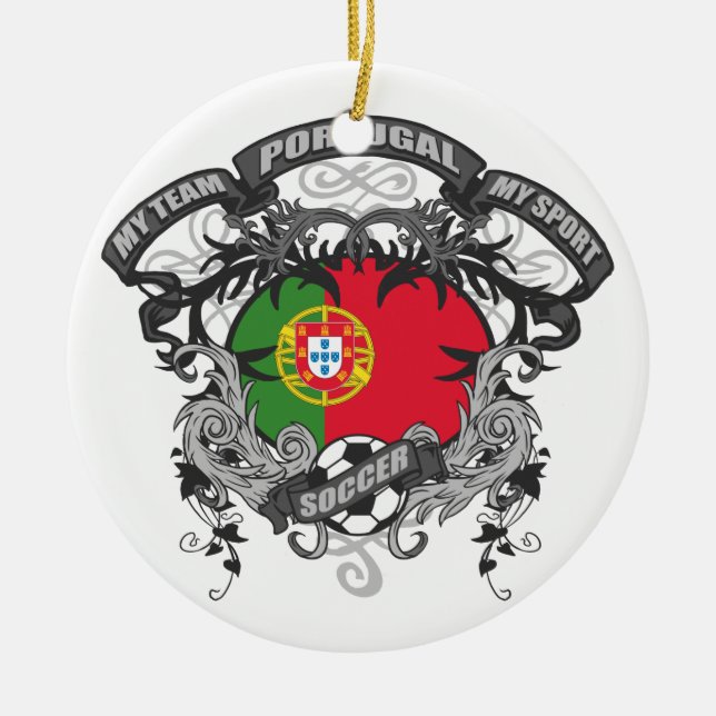 Ornement En Céramique Le football Portugal (Devant)