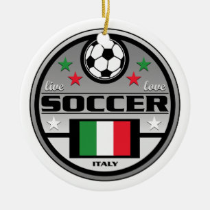 Ornement En Céramique Le football vivant Italie d'amour