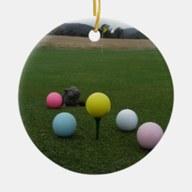 Ornement En Céramique Le golf de Pâques (Devant)