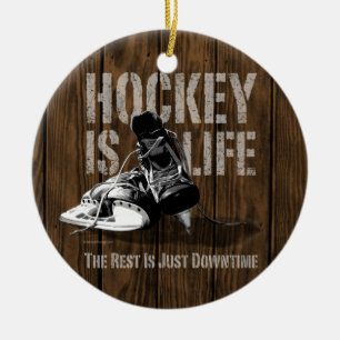 Ornement En Céramique Le hockey c'est la vie