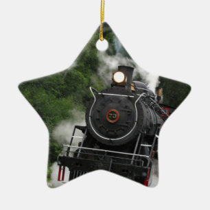 Ornement En Céramique le moteur de gare ferroviaire de rail de vapeur de