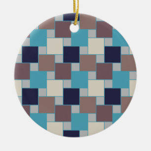 Ornement En Céramique Le paon sur la plage