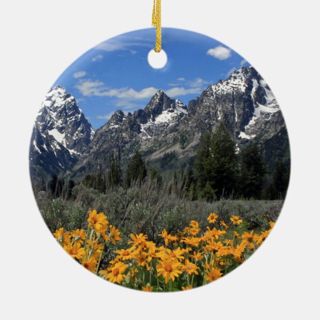 Ornement En Céramique Le Parc national de Grand Teton (Dos)