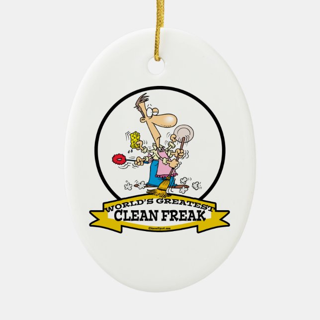 ORNEMENT EN CÉRAMIQUE LE PLUS GRAND CARTOON D'HOMMES FRAIS ET PROPRES (Devant)