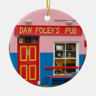 Ornement En Céramique Le pub de Dan Foley, Irlande Irish Ornament